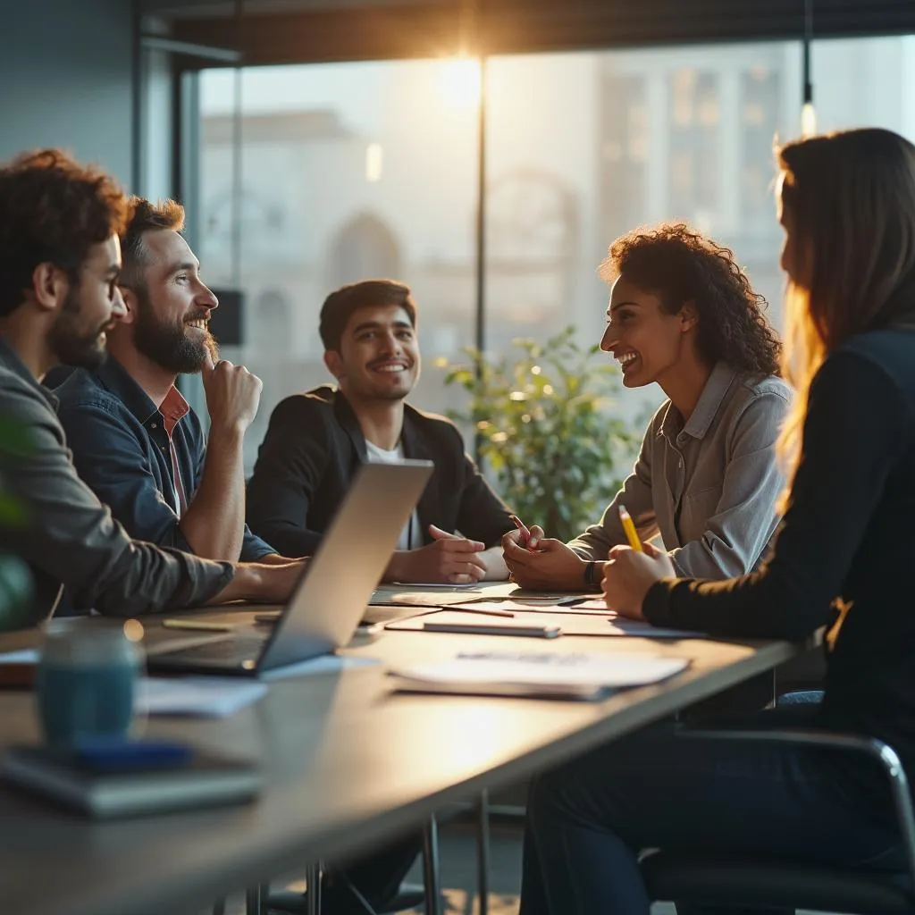 Equipo de MasterTiempo en una reunión